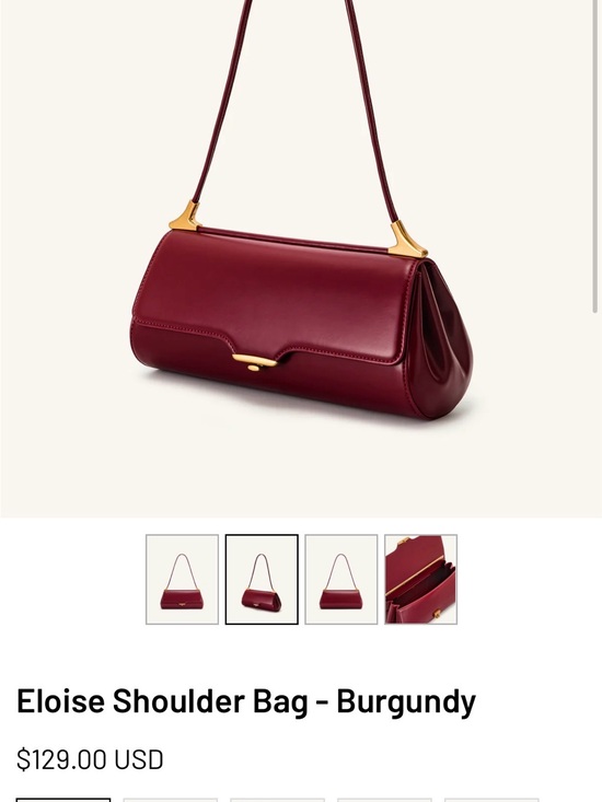 JW PEI Handbags - JW PEI Burgundy Curved Flap Shoulder Bag